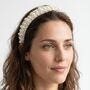 Bead And Pearl Padded Headband, thumbnail 1 of 2