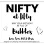 Personalised 50th Prosecco Gift Label Nifty, thumbnail 3 of 4