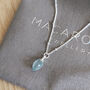 Aquamarine Semi Precious Gemstone Necklace, thumbnail 1 of 7