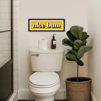 Nice Bum Framed Typography Print, 7 of 12