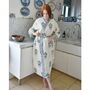 Blue Rose Waffle Cotton Dressing Gown, thumbnail 2 of 4