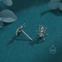 Ant Stud Earrings In Sterling Silver, thumbnail 3 of 10