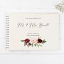 Personalised Burgundy Floral Wedding Guest Book, thumbnail 2 of 7