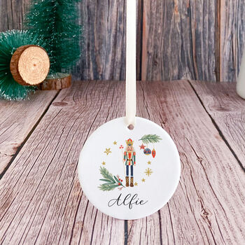 Nutcracker Or Ballerina Christmas Ornament Gift With Name, 7 of 7