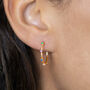 Multicolour Gemstone Hoop Earrings, thumbnail 4 of 5