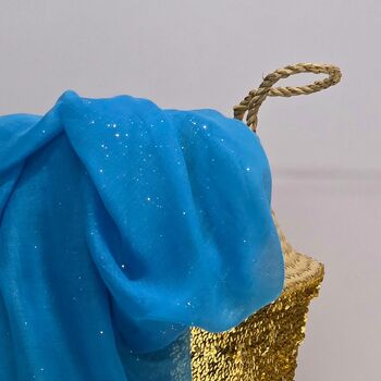 Sparkle Scarf In Light Blue, 2 of 3