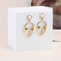 Artsy Abstract Gold Plated Drop Earrings, thumbnail 7 of 9