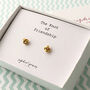 Gold Plated Little Knot Of Friendship Earrings, thumbnail 1 of 2