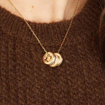 Personalised Crystal Clover Cross Unity Name Necklace, 3 of 5