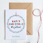 Personalised Teacher's Christmas Card With Garland, thumbnail 2 of 4