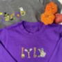 Kids Halloween Personalised Embroidered Sweatshirt, thumbnail 5 of 6