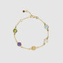 Palma Strength And Courage Gold Gemstone Bracelet, thumbnail 2 of 4
