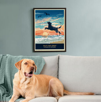 Seaside Labrador Print. Limited Edition Dog Lover Gift, 2 of 12
