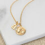 Personalised Gold Plated Aries Zodiac Necklace, thumbnail 3 of 7