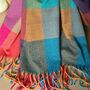 Super Soft Colour Block Scarf In Blue And Purple, thumbnail 2 of 5