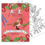 A To Z Of Christmas Colouring In Postcard Set, thumbnail 1 of 4