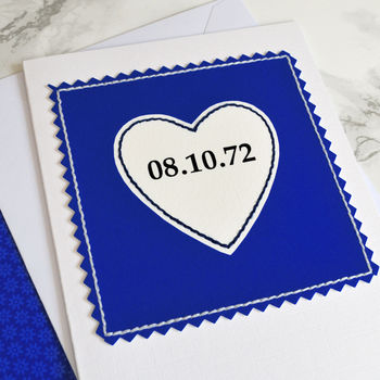 Personalised Sapphire Wedding Anniversary Card, 2 of 2