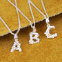 Personalised Silver Flower Charm Initial Necklace, thumbnail 3 of 11