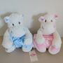Personalised Hippo Plush Toy With Folded Baby Blanket, thumbnail 1 of 5