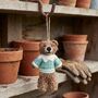 Handmade Felt Bruce The Bear Decoration, thumbnail 1 of 5