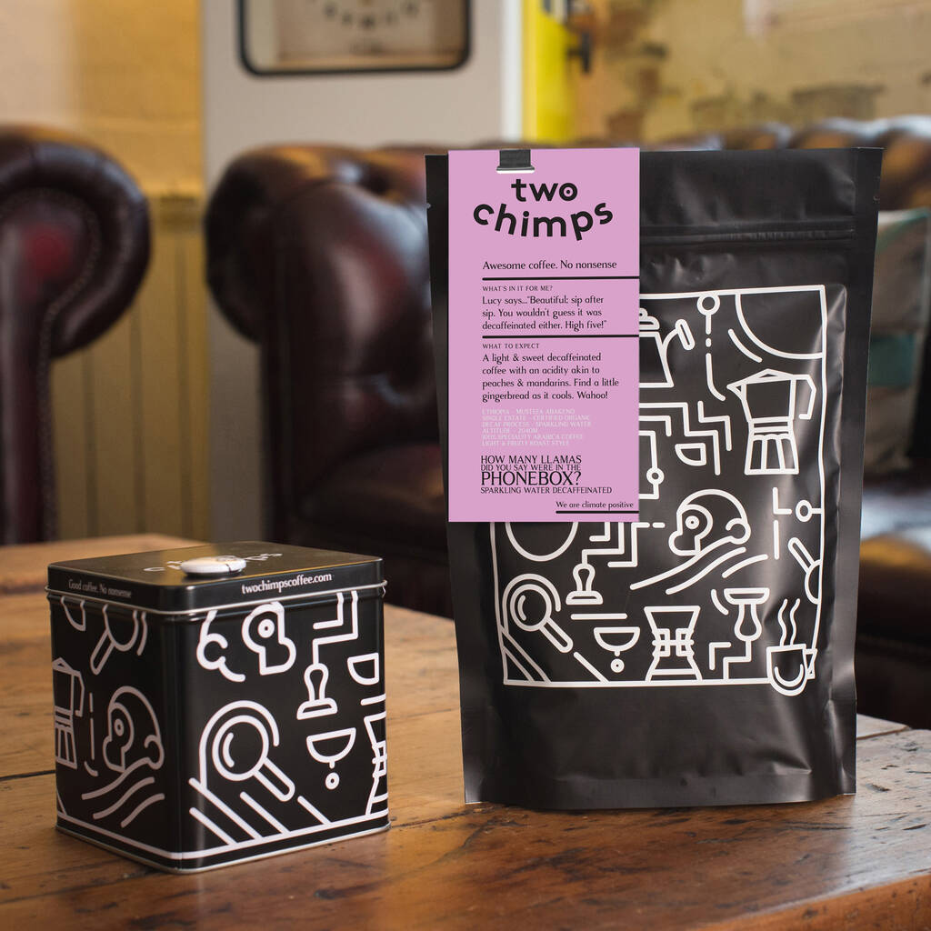 Single Origin Decaffeinated Coffee Gift Set By Two Chimps
