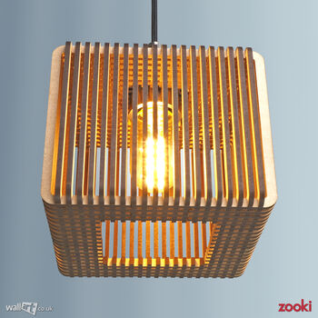 Zooki 21 'Vor' Wooden Pendant Light, 4 of 11