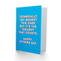 Joke Its The Thought That Counts Funny Fathers Day Card, thumbnail 2 of 6