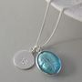 Silver Necklace With Murano Glass Oval And Initial, thumbnail 6 of 10