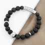 Personalised Men's Silver Plated Skull Stone Bracelet, thumbnail 1 of 9