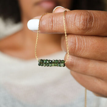 Green Tourmaline Beaded Necklace, 2 of 7
