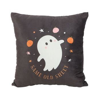 Halloween Ghost Square Cushion Same Old Sheet, 2 of 4