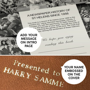 St Helens Personalised Gift Newspaper Book, 9 of 12