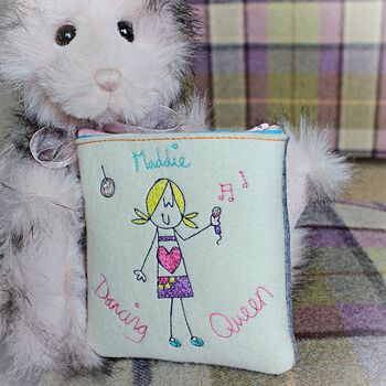 Personalised Embroidered Dancing Queen Purse, 2 of 12