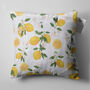 Lemons And Floral Cushion Cover With Yellow And Green, thumbnail 5 of 7