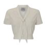 Bonnie Blouse In Cream Vintage 1940s Style, thumbnail 1 of 2