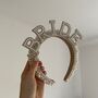 Personalised Pearl Headband Crown Bridal Birthday, thumbnail 2 of 4