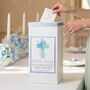 Watercolour Cross Christening Baptism Card Post Box, thumbnail 1 of 4