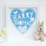 Personalised Christening Heart Print, thumbnail 2 of 7