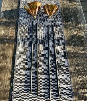 Pair Of Copper Cone Flower Garden Stakes Ltzaf146, 7 of 8