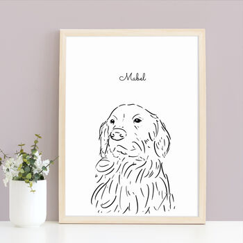 Personalised Pet Line Drawing Print, 5 of 10