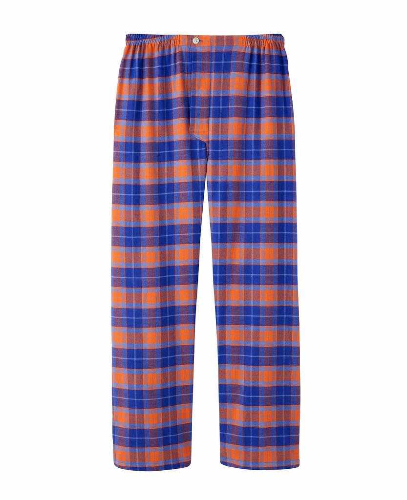 Men's Pyjamas Tangerine Dream Tartan Flannel By BRITISH BOXERS