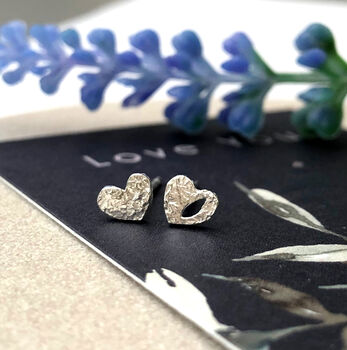 Sterling Silver Mini Mismatched Heart Earrings, 9 of 10