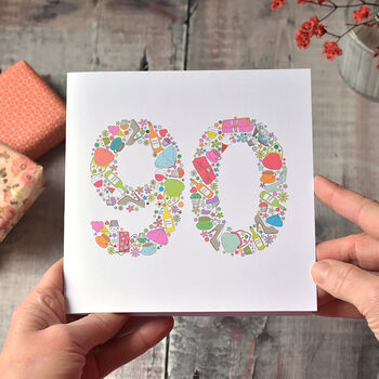 Ladies 90th Birthday Card, 3 of 3