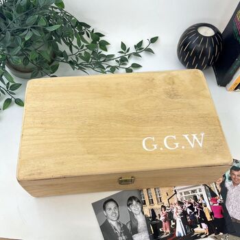 Personalised Initials Wooden Keepsake Box, 5 of 12