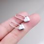 Silver Padlock Hoop Earrings, thumbnail 4 of 7