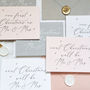 Blush Pink 'Our First Christmas As Mr And Mrs' Card, thumbnail 4 of 4