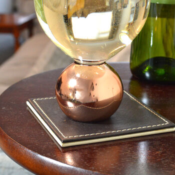 Personalised Rose Gold Stemless Wine Glass, 2 of 3