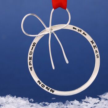 Babies 1st Christmas Tree Decoration. Sterling Silver, 2 of 6