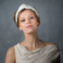 Chantilly Lace And Silk Turban Style Bridal Headpiece, thumbnail 2 of 2