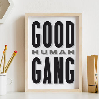 Good Human Gang Retro Print, 12 of 12